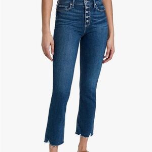 PAIGE Cindy 5-Button Front Ankle Raw Hem